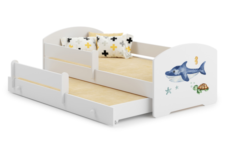 Lit enfant double gigogne LUK II 80x160 - Requin