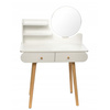 Coiffeuse de style scandinave avec un miroir blanc