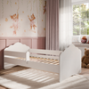 Lit enfant FALA 70x140 barrière - Blanc