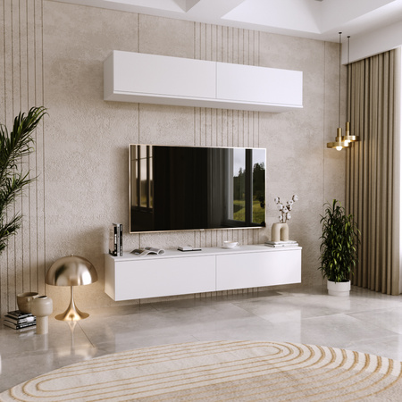 Meuble TV NICOLE 160 cm - Blanc