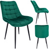 Chaise en velours vert