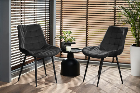 Chaise en velours noir