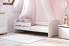 Lit enfant LUK 80x160 avec barrière et matelas - Blanc