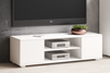 Meuble TV FOCUS 155 cm, pieds en plastique - Blanc