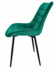 Chaise en velours vert