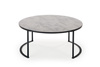 Table basse MAKAO ronde basse – couleur Gris cendré / Noir