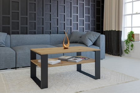 Table basse MODI - Chêne Artisan / Noir