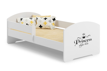 Lit enfant LUK 80x160 avec barrière graphique - Princess