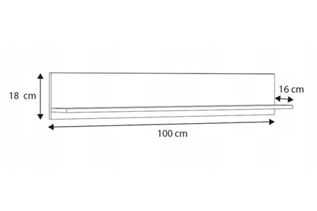 Étagère murale suspendue SHELF 100 cm - Blanc