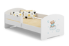Lit enfant LUK 70x140 avec barrière graphique - Ours Bleu