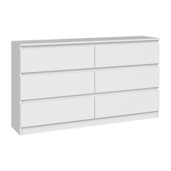 MALMO M6 commode 140cm Blanc