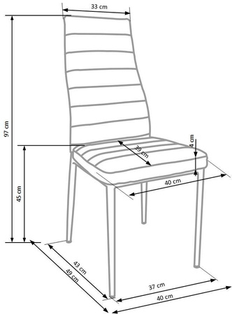 Chaise en cuir écologique – couleur Blanche