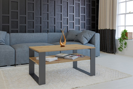 Table basse MODI - Chêne Artisan / Anthracite