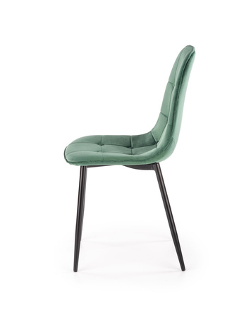Chaise en tissu velvet – couleur Vert