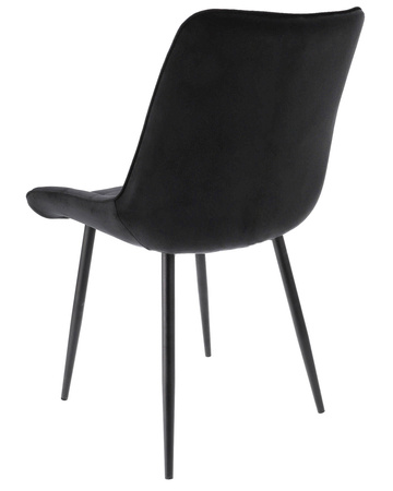 Chaise en velours noir