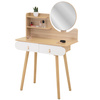 Coiffeuse blanche de style scandinave avec miroir