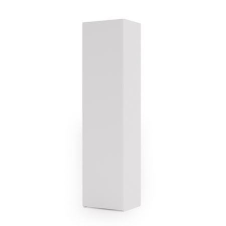 Étagère complète LONI / Armoire une porte avec étagères 160 × 40 cm - Blanc