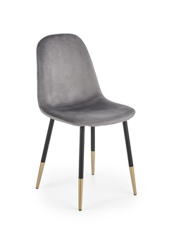 Chaise en velours – couleur Gris cendré