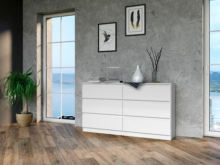 MALMO M6 commode 140cm Blanc