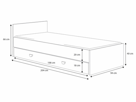 Lit jeunesse Alex 200x90
