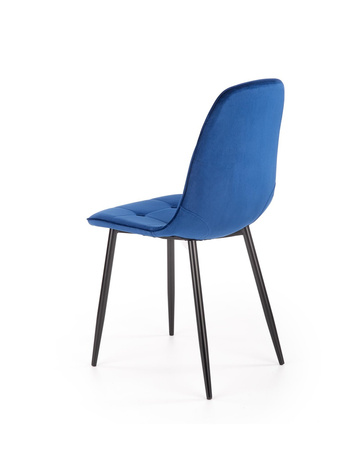 Chaise en tissu velvet – couleur Bleu marine