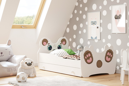 Lit pour enfant ANIMALS 160x80 avec tiroir - Teddy Bear