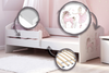 Lit enfant LUK 70x140 avec barrière graphique - Fillette avec une licorne