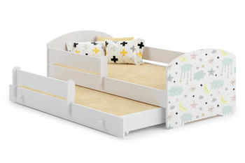Lit enfant double gigogne LUK II 80x160 - Étoiles