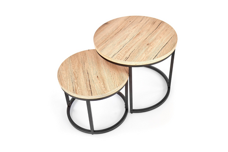 Tables basses 2en1 OREO style loft – couleur Chêne San Remo