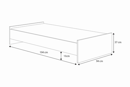Lit pour adolescent KARO 90x190 - Blanc