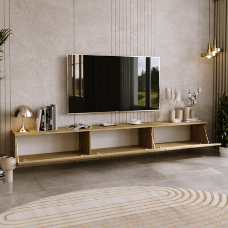 Meuble TV NICOLE 160 cm - Chêne Craft