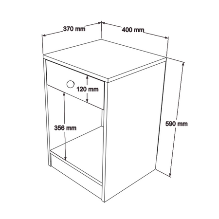 Table de nuit ELIF - Blanc