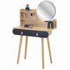 Coiffeuse blanche de style scandinave avec miroir