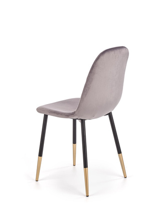 Chaise en velours – couleur Gris cendré