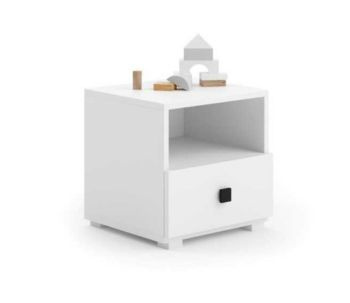 Table de chevet Emi - poignée carrée noire