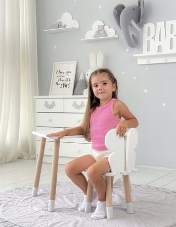 Table et chaise enfant Butterfly - blanc