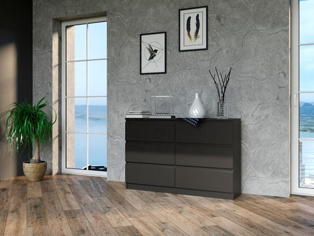 MALMO M6 commode 120cm Noir