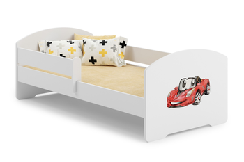Lit enfant LUK 70x140 avec barrière graphique - Auto