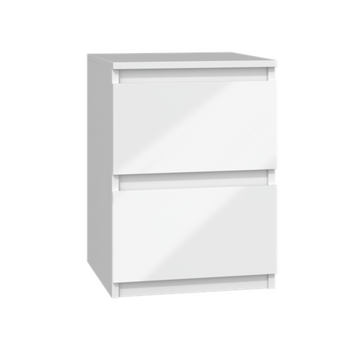 Table de chevet MALMO II Blanc brillant