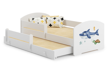 Lit enfant double gigogne LUK II 80x160 - Requin