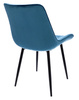 Chaise en velours bleu