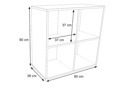 Etagère Loni 2x2 blanche