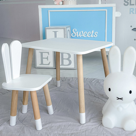 Table et chaise enfant Lapin - blanc