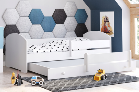 Lit enfant double gigogne LUK II 80x160 - Blanc