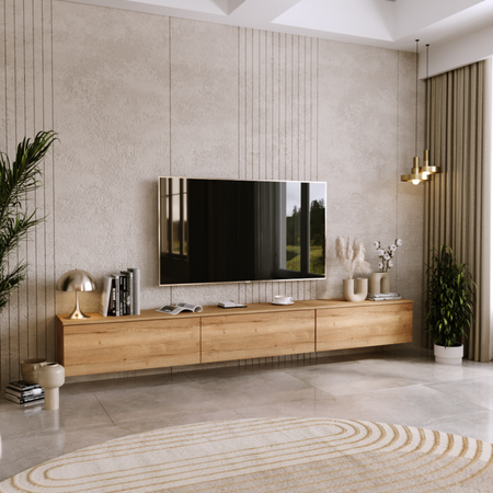 Meuble TV NICOLE 160 cm - Chêne Craft