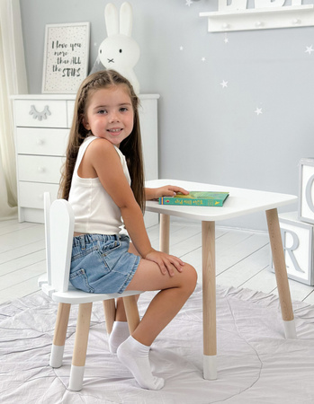 Table et chaise enfant Lapin - blanc