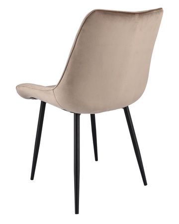 Chaise en velours beige