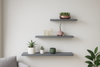 Ensemble de 3 étagères murales flottantes LEWIT - Gris