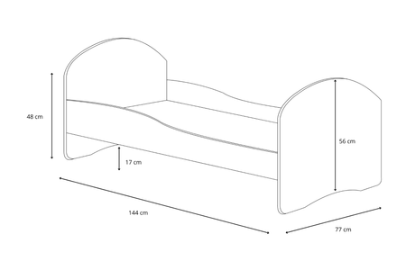 Lit pour enfant LUK 70x140 - Blanc