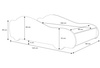 Lit pour enfant de la série AUTO 80x160 graphique matelas - TAXI